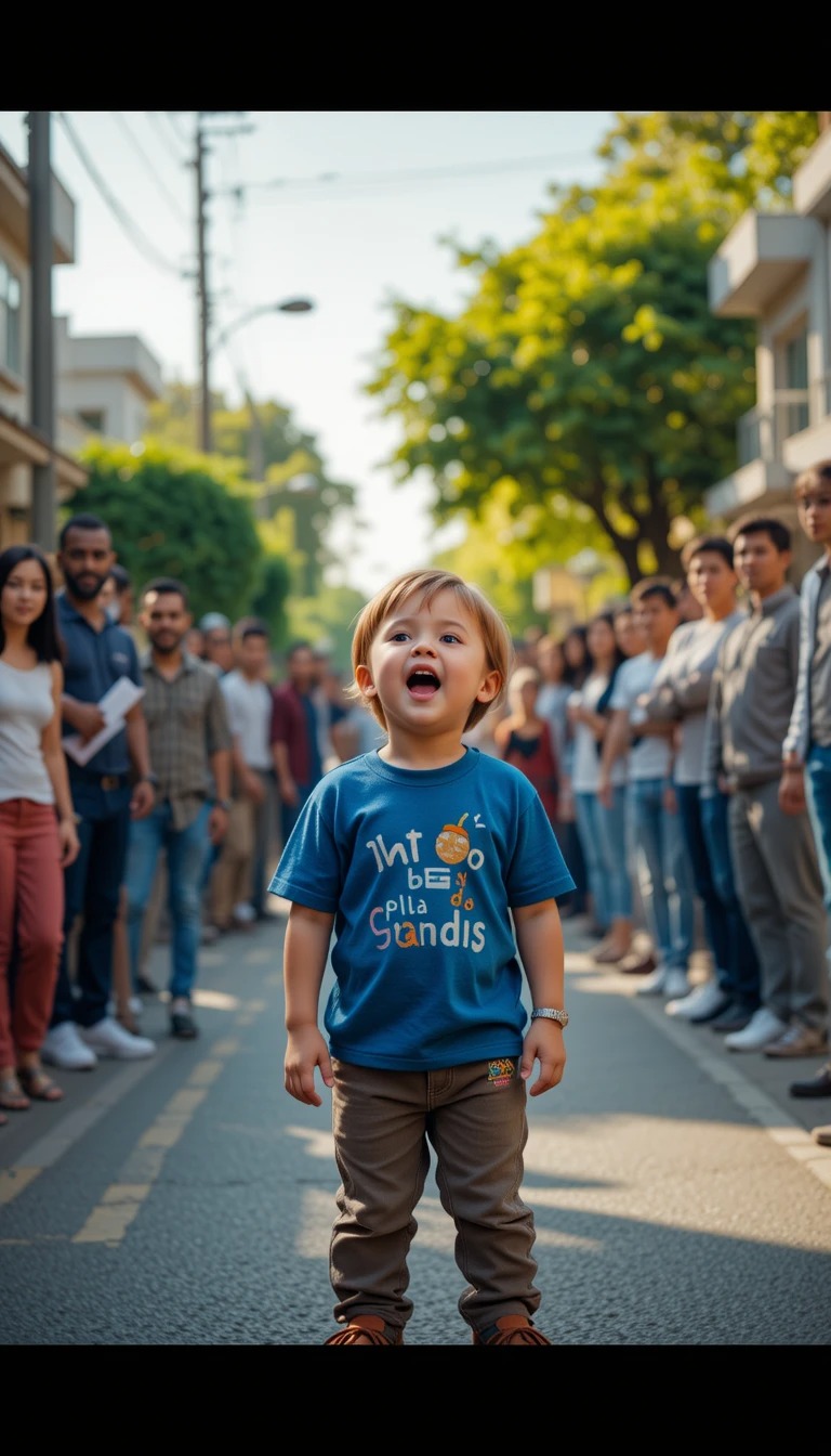 You won’t believe your ears! 🎶 When this tiny first grader stepped onto the street with a microphone in hand