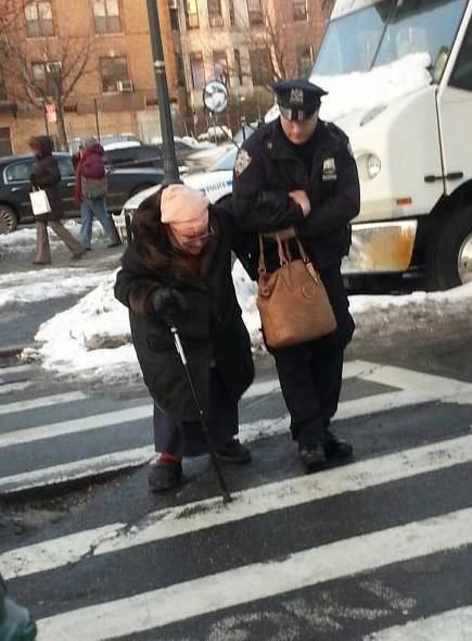 Although a police officer stopped traffic for her, I didn’t start crying for that reason.