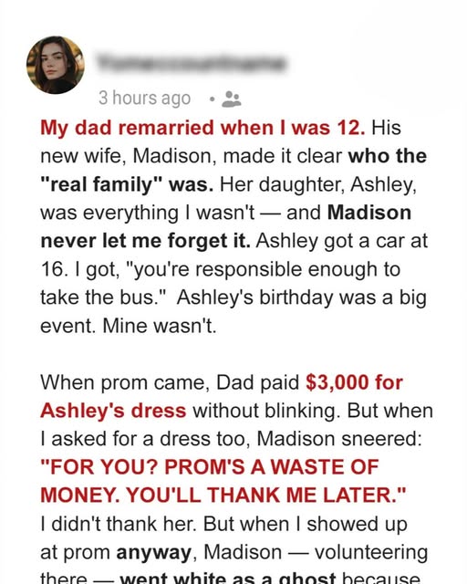 Prom Was ‘A Waste’ According to My Stepmom—Until She Saw Me Walk In”