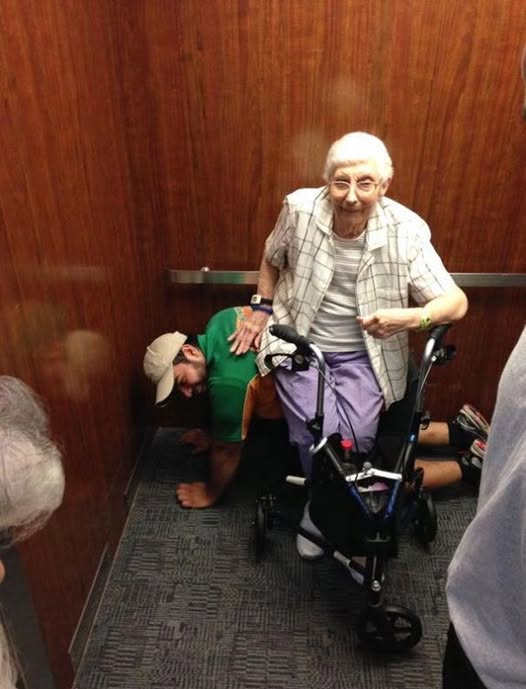 CHIVALRY’S NOT DEAD—BUT I DIDN’T EXPECT TO BECOME A HUMAN BENCH IN AN ELEVATOR