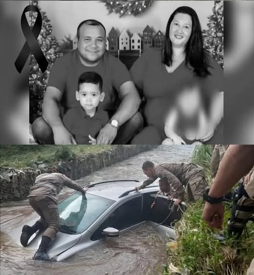 Father, mother and son are found dead in a car in a river, they were with