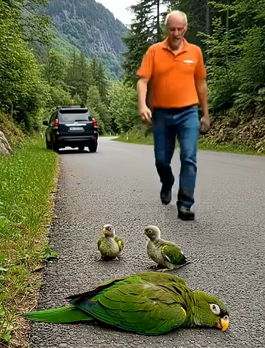 Hero on Wheels: One Man’s Selfless Act of Kindness Saves a Feathered Family