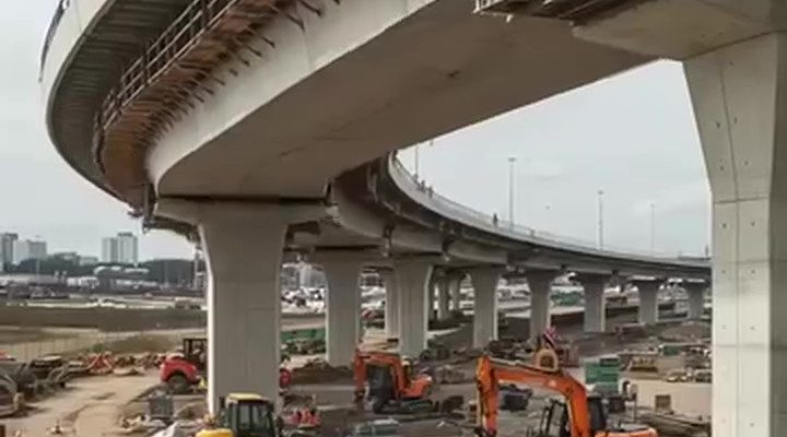 Skybridge Horror: Chaos Erupts as Construction Site Collapses