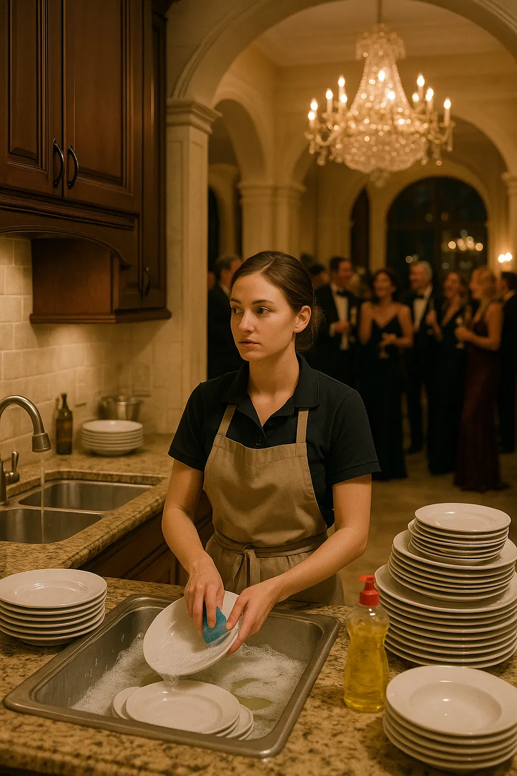 They Ordered Me to Wash Dishes at the Gala — Not Knowing I Owned the Mansion